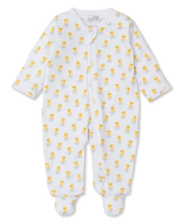 Dotty Ducks Zip Footie