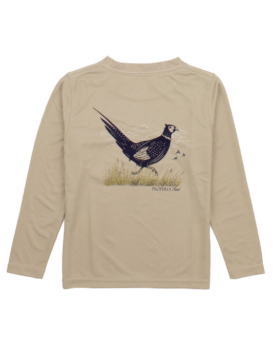 Properly Tied Long Sleeve Performance Tee Pheasant Sand