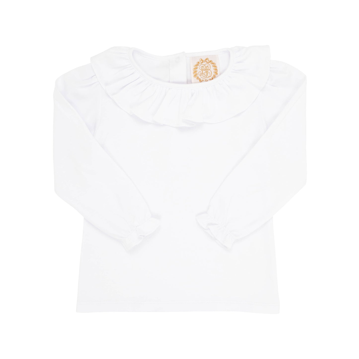 The Beaufort Bonnet Co Ramona Ruffle Long Sleeve Collar Shirt