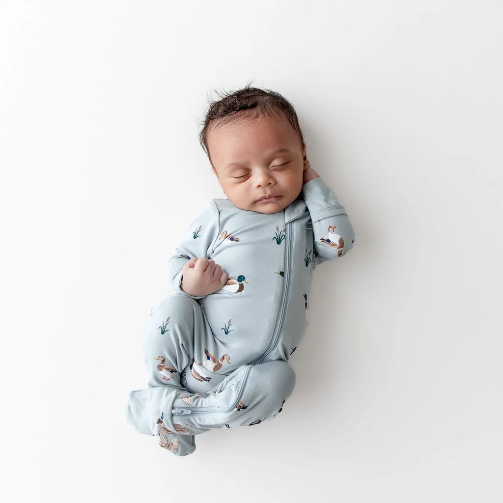 Kyte Baby Zippered Footie Mallard Duck