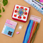 Needlepoint Floral Craft Pouch Kit
