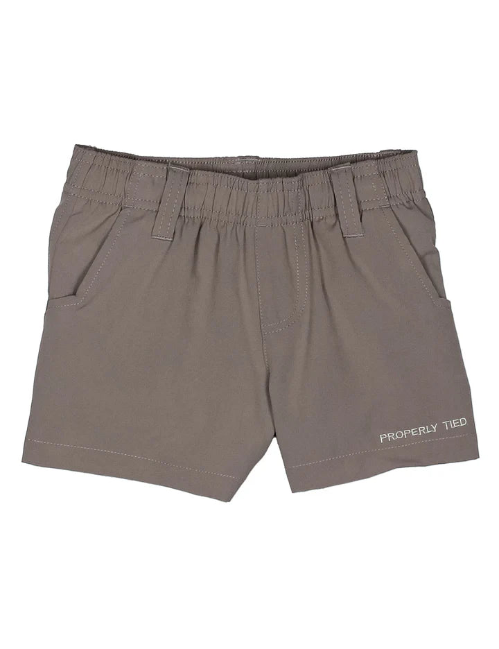 Properly Tied Boys Pintail Shorts Chrome Grey