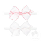 Wee Ones Two Mini Bows with Bands