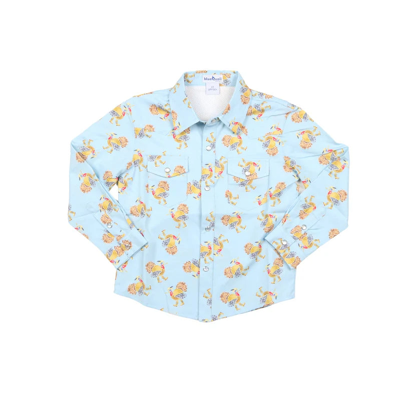 Blue Quail Long Sleeve Polo