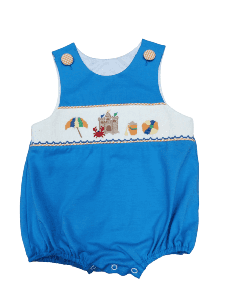 Banana Split To The Beach Smocked Boys Bubble