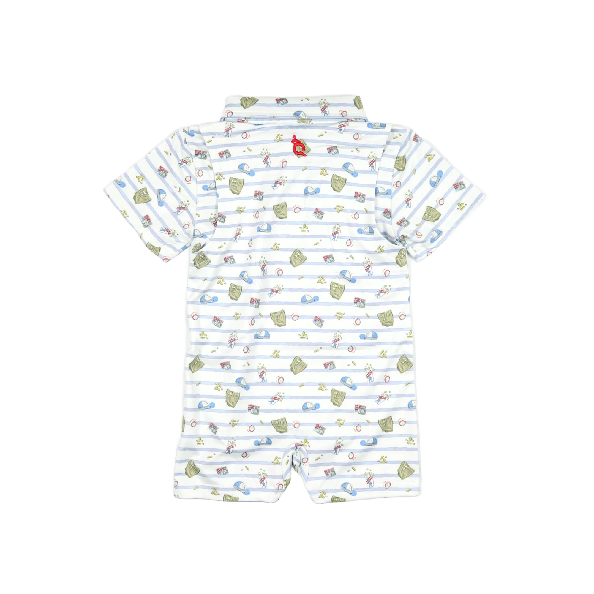 Blue Quail 7th Inning Stretch Polo Romper