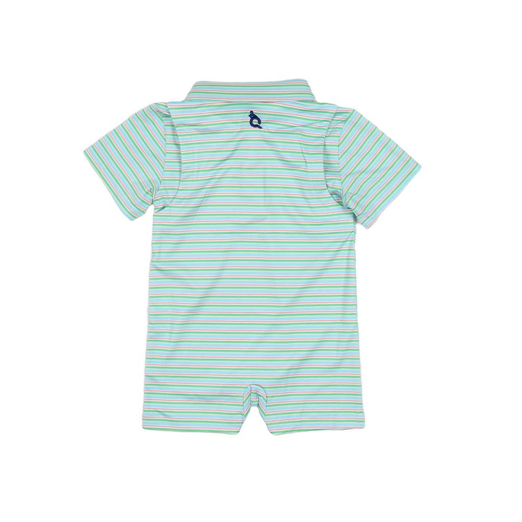 Blue Quail Sherbert Stripe Romper