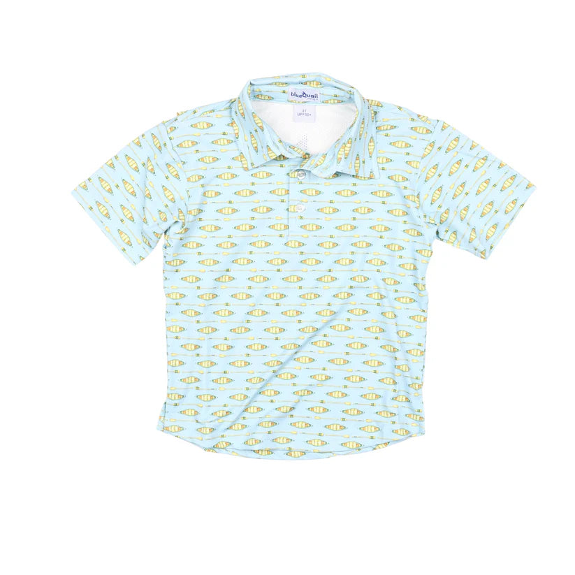 Blue Quail Short Sleeve Performance Polo - Canoes