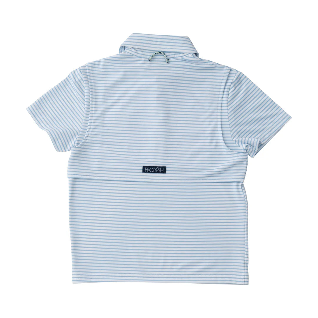 Prodoh Pro Performance Polo SkyBlue/White Stripe