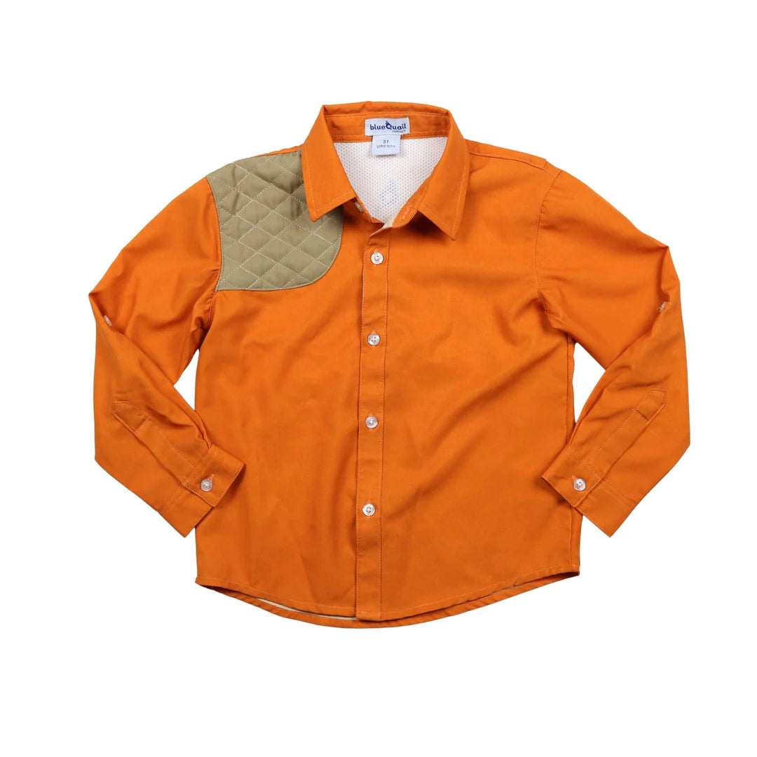 Blaze Orange & Khaki Long Sleeve Shirt