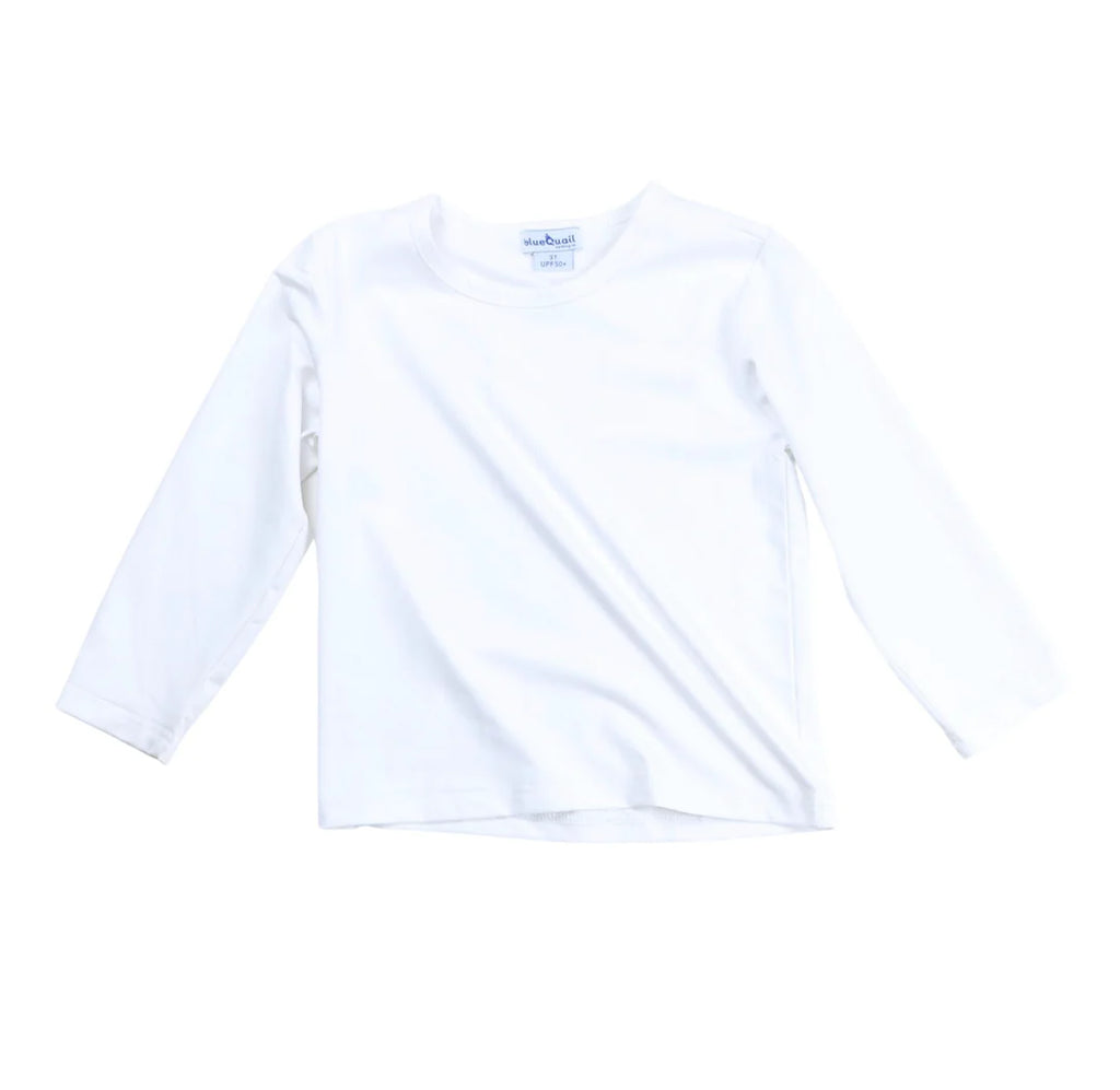 Blue Quail Rashguard - White