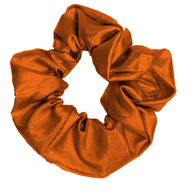 Metallic Orange Scrunchie