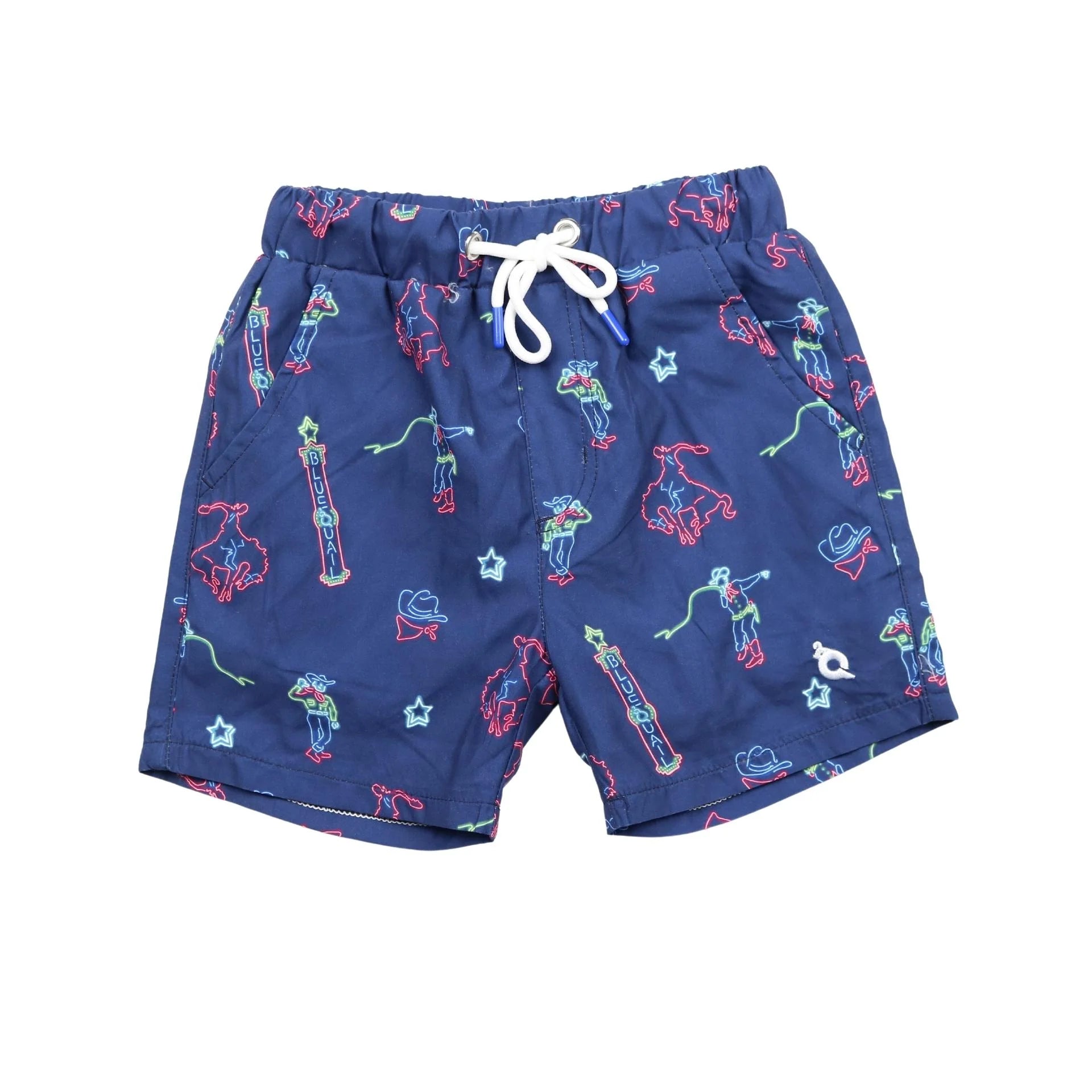 Blue Quail Swim Trunk - Neon Rodeo
