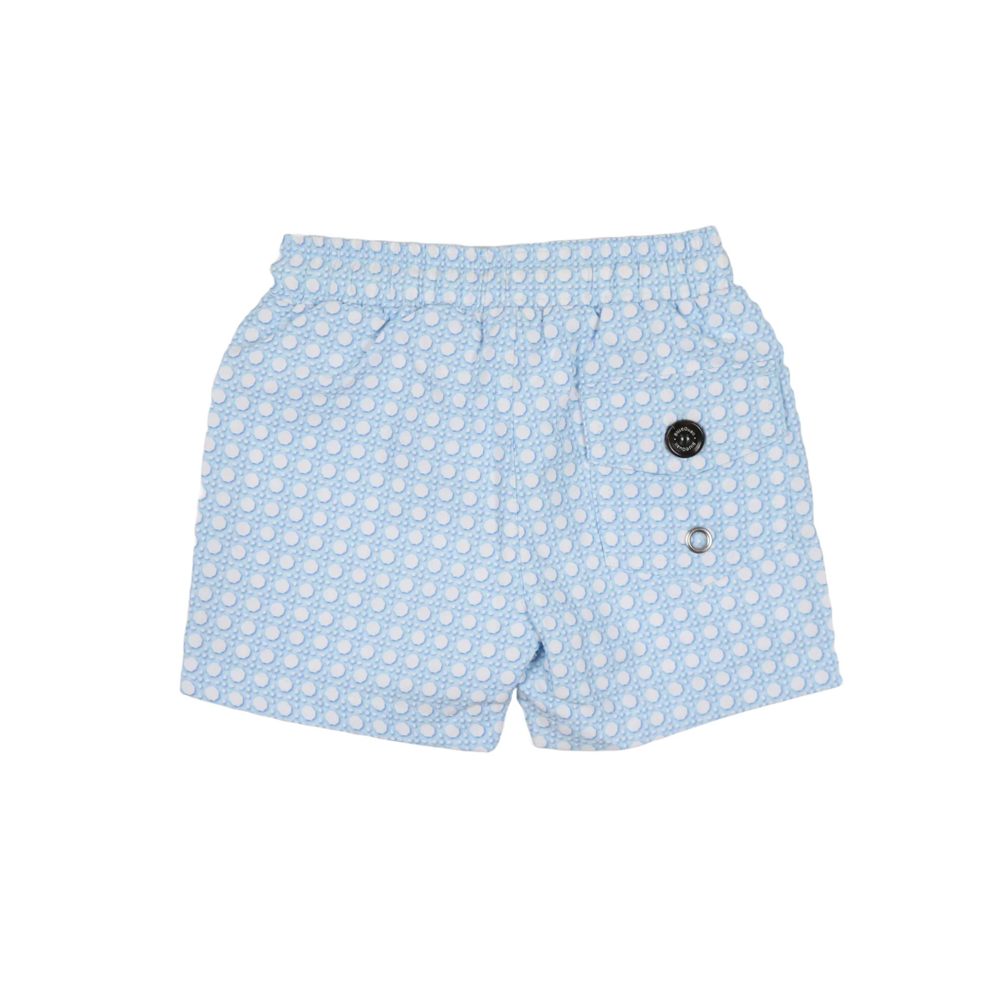 Blue Quail Blue Cane Lattice Swim Trunk