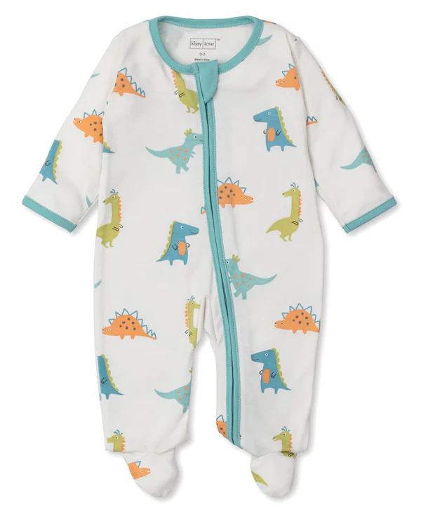Kissy Love Dino Pals Zip Footie
