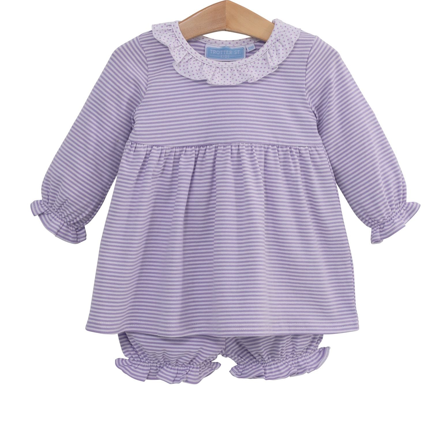 Georgia Bloomer Set Lavender Stripe