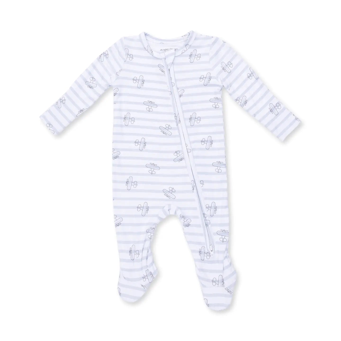 Angel Dear 2 Way Zipper Footie-Airplane Stripe