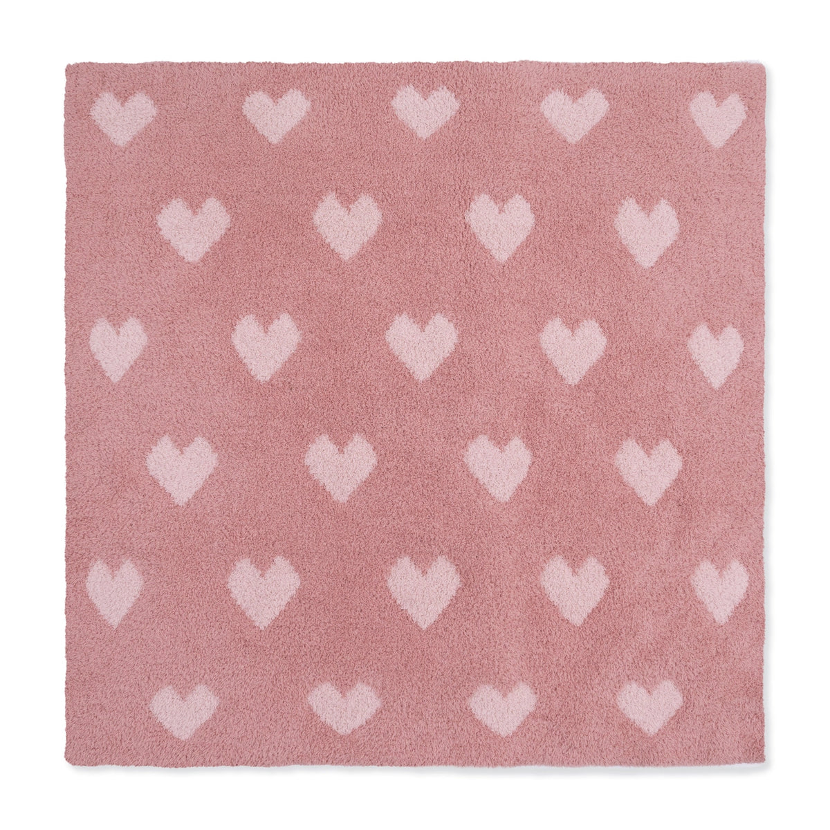 Angel Dear Chenille Blush and Rose Heart Blanket