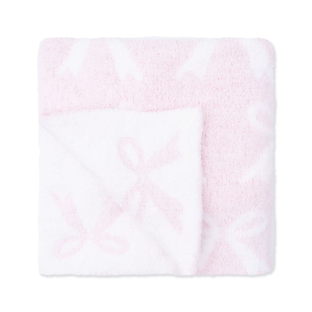 Angel Dear Chenille Baby Pink Bow Blanket