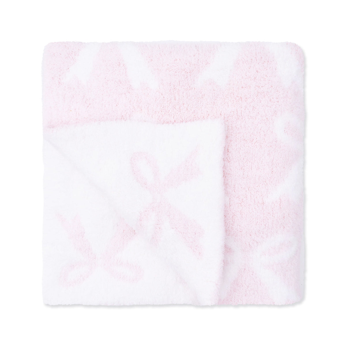 Angel Dear Chenille Baby Pink Bow Blanket