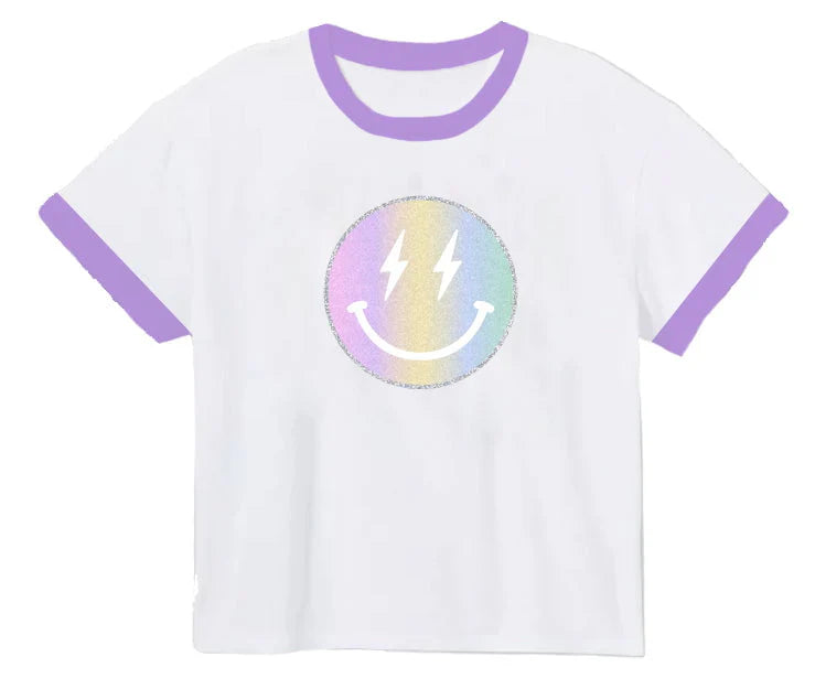 Azarhia Rainbow Smiley Boxy Tee