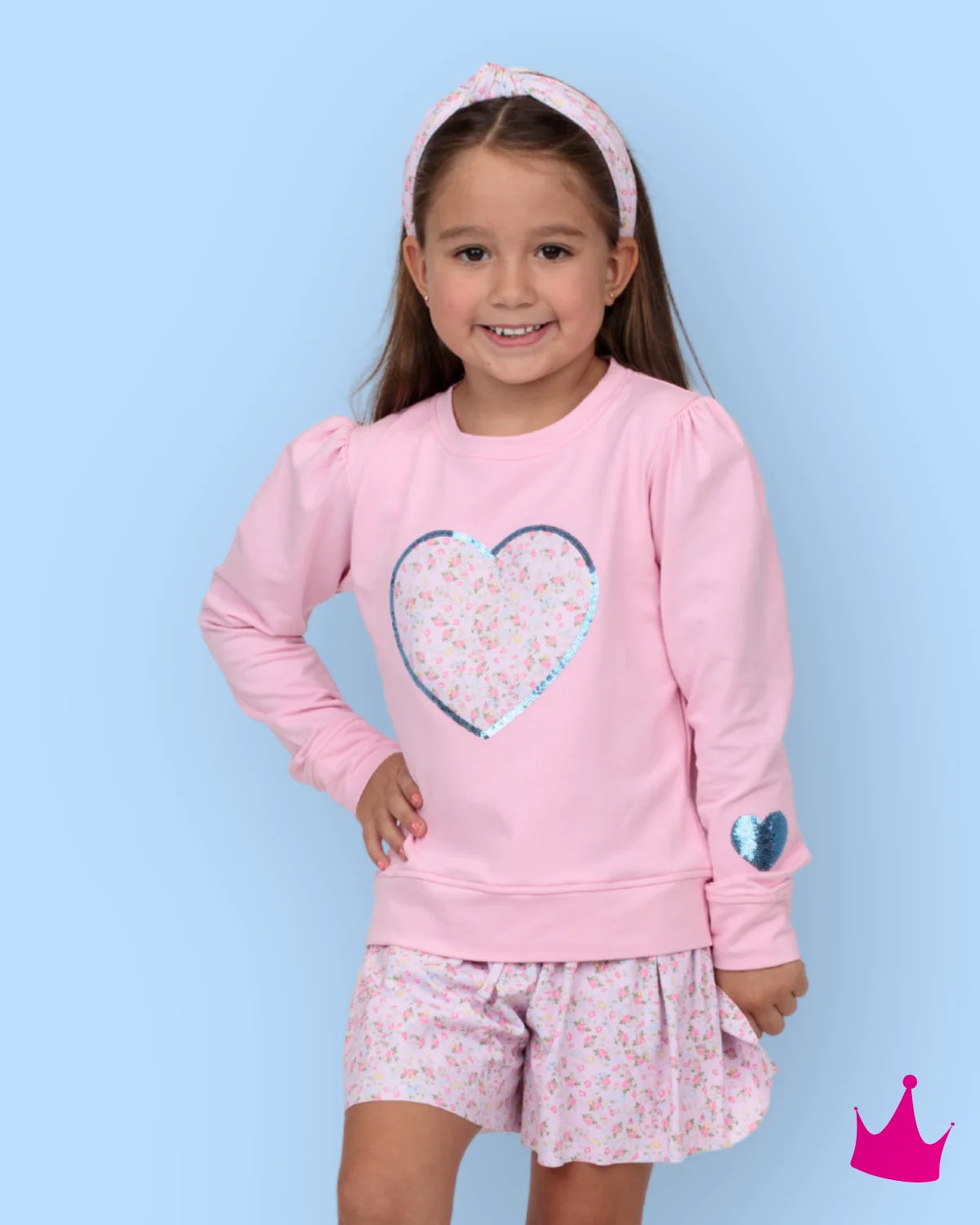 Azarhia Pretty In Pink Flowers Butterfly Short