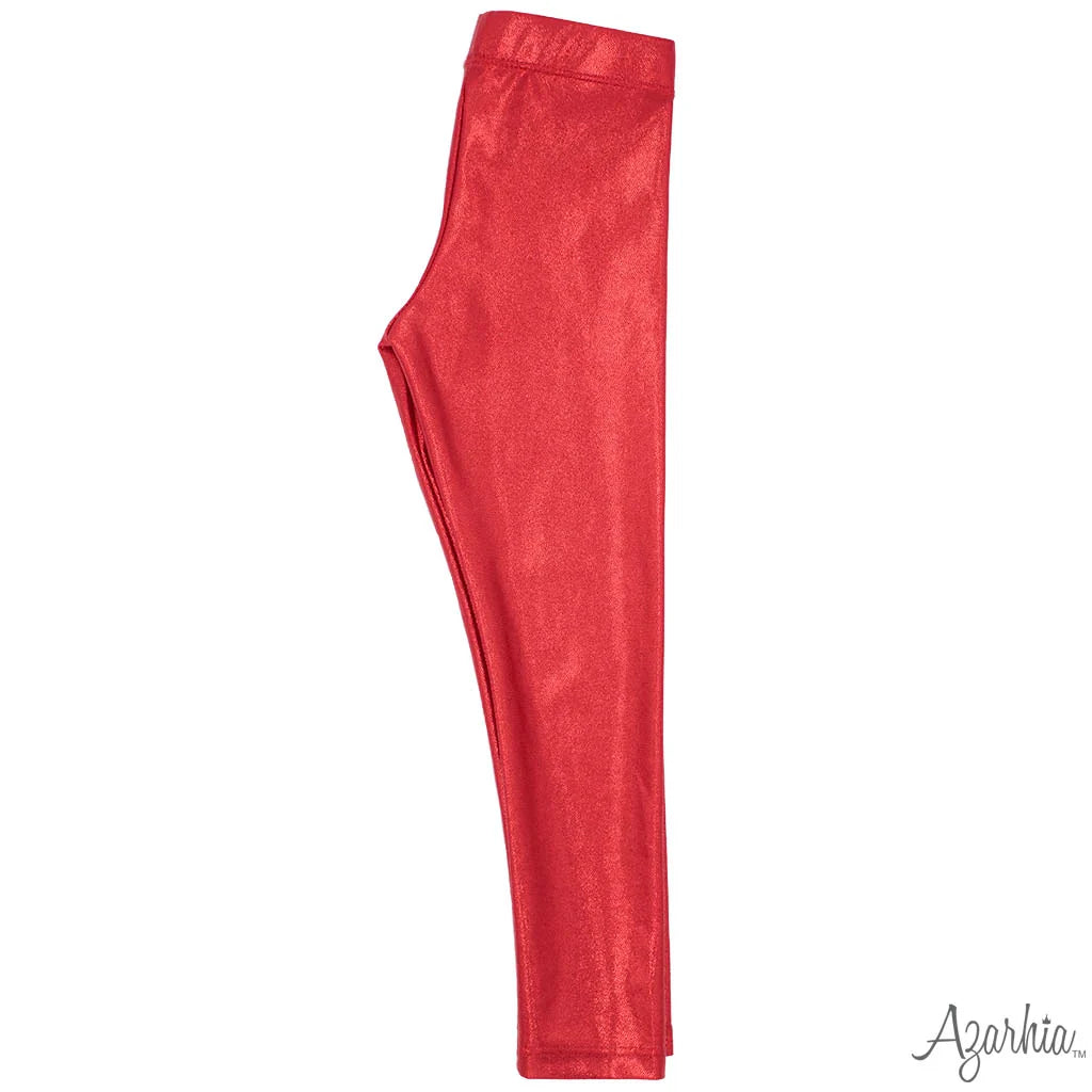 Azarhia Shimmer Legging-Red