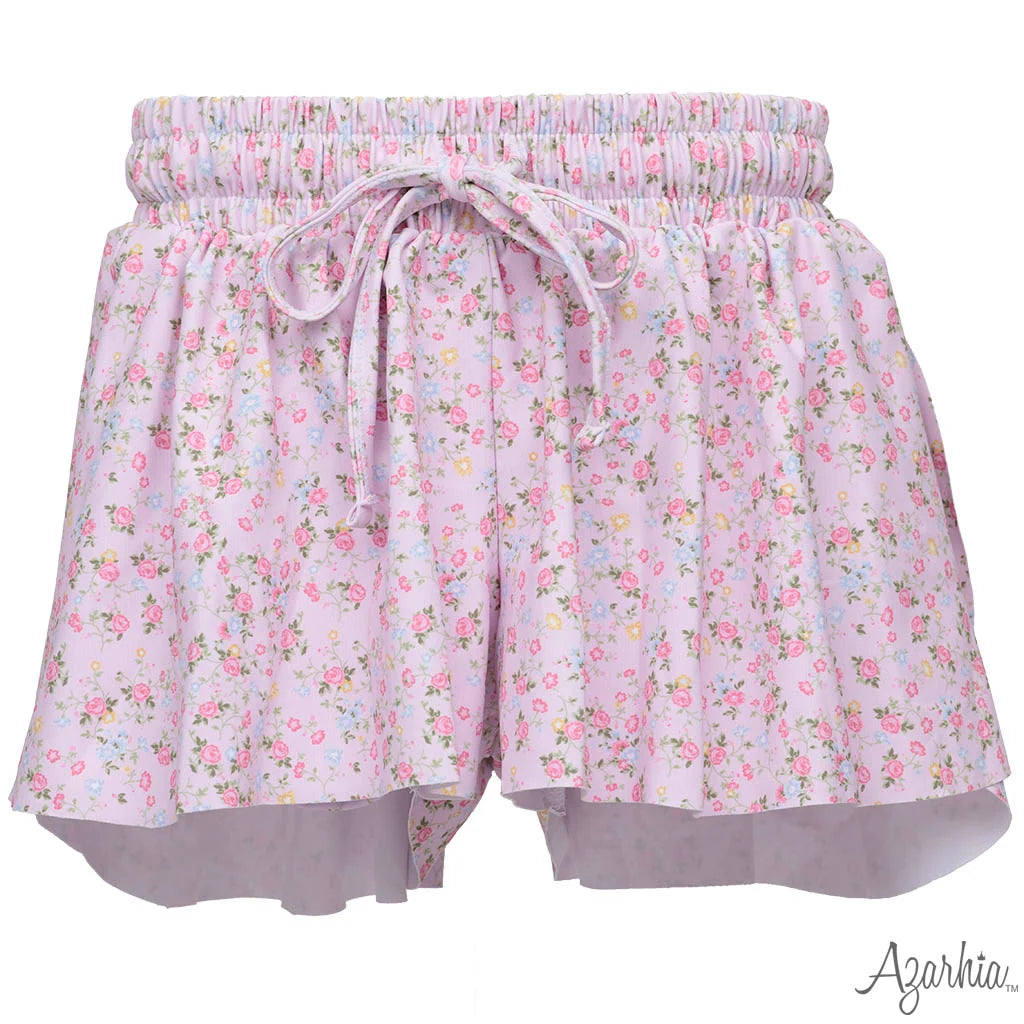 Azarhia Pretty In Pink Flowers Butterfly Short