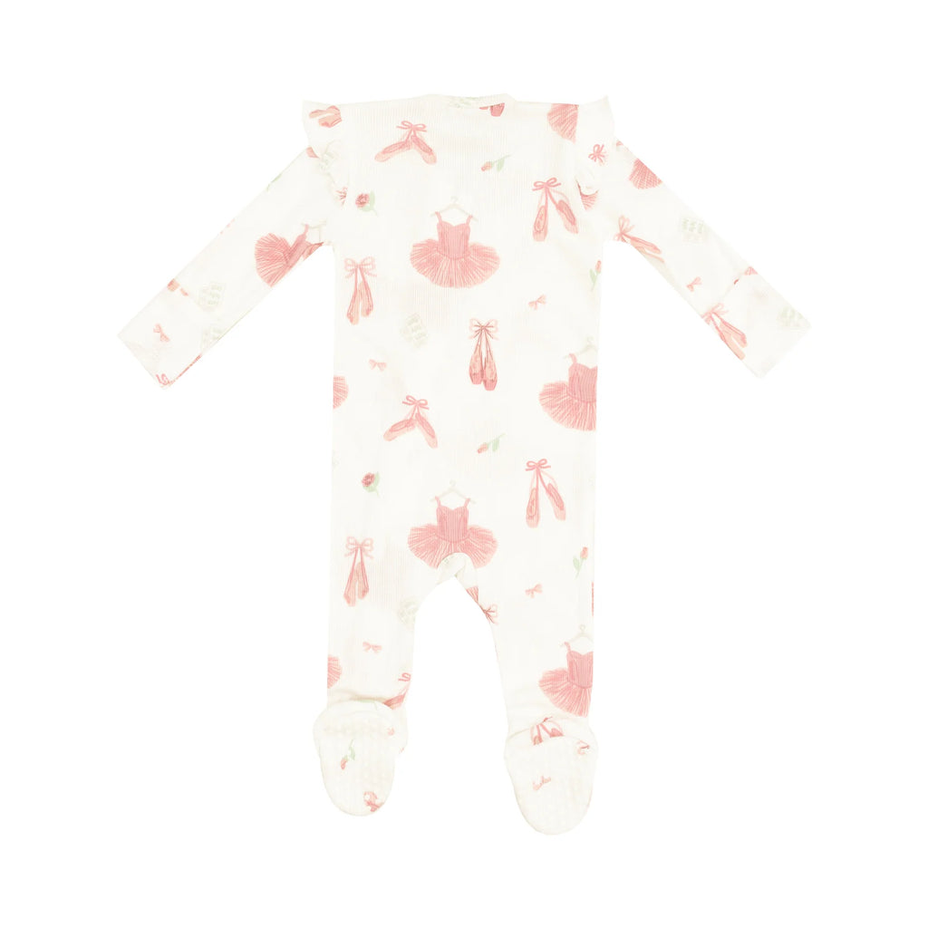 Angel Dear 2 Way Ruffle Sleeves Zipper Footie Ballet Things