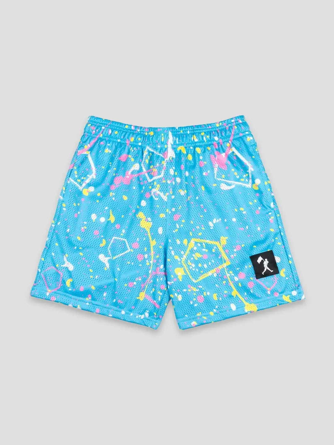 Baseballism Pitchers That Paint Diamond Pro Mesh Shorts Blue