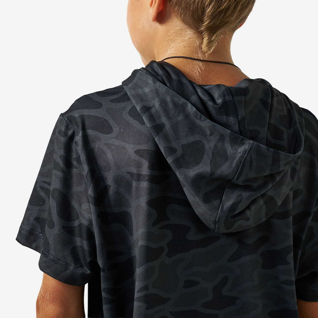 Burlebo Youth Performance Hoodie SS-Black Camo
