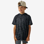 Burlebo Youth Performance Hoodie SS-Black Camo