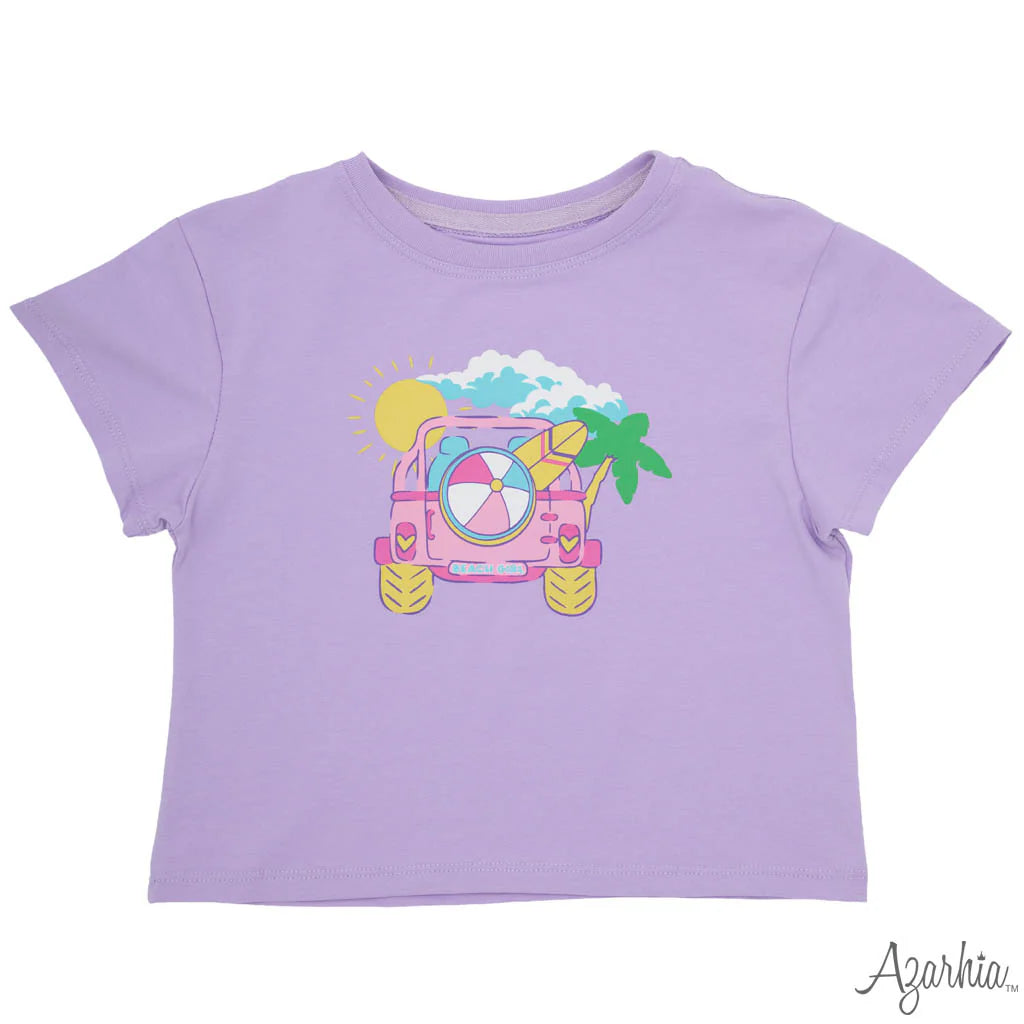 Azarhia Beach Girl Lavender Boxy Tee