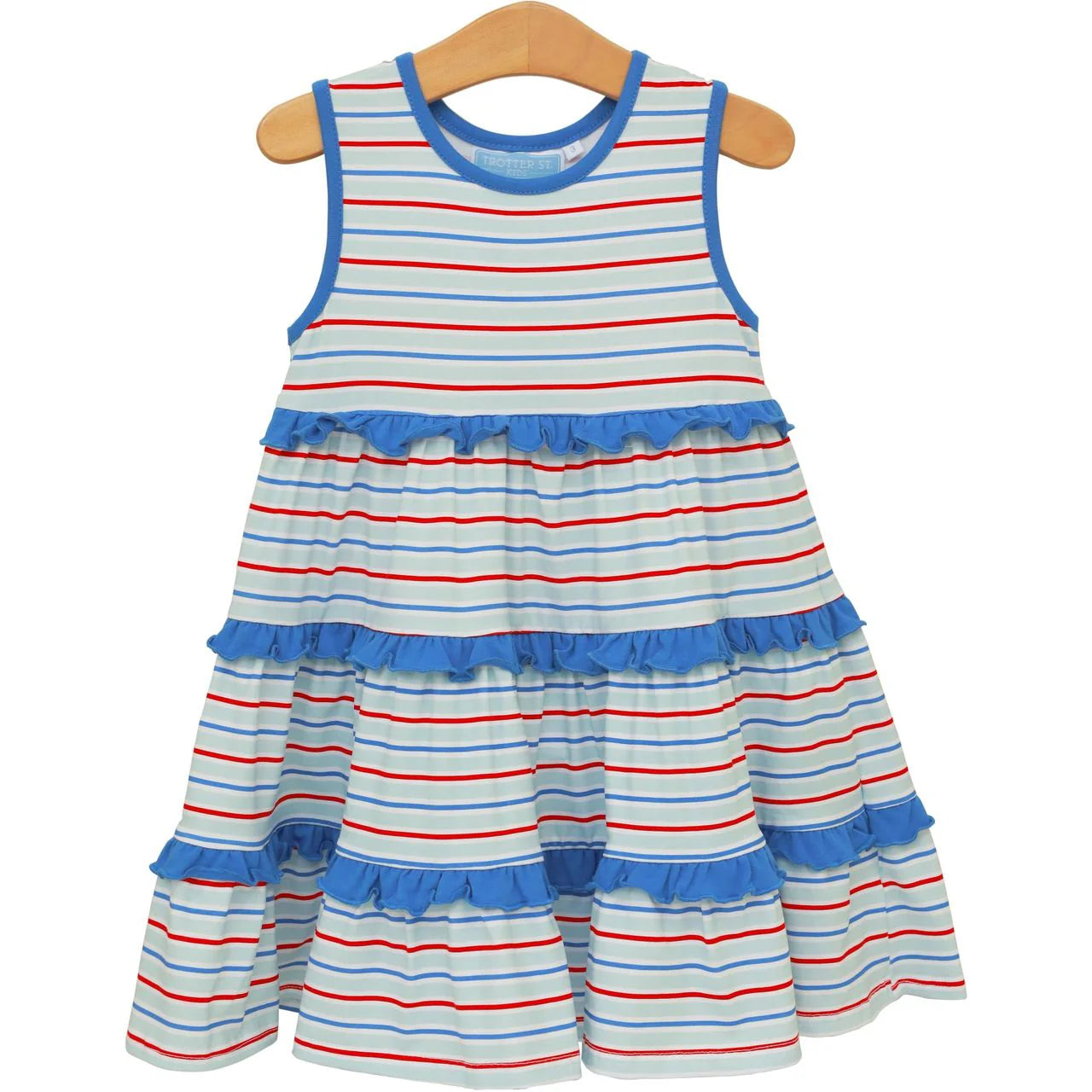 Tinsley Twirl Dress- Patriotic Stripe