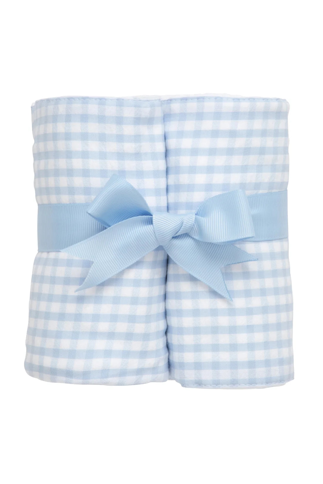 3 Marthas Big Check Set of Two Burps, Blue