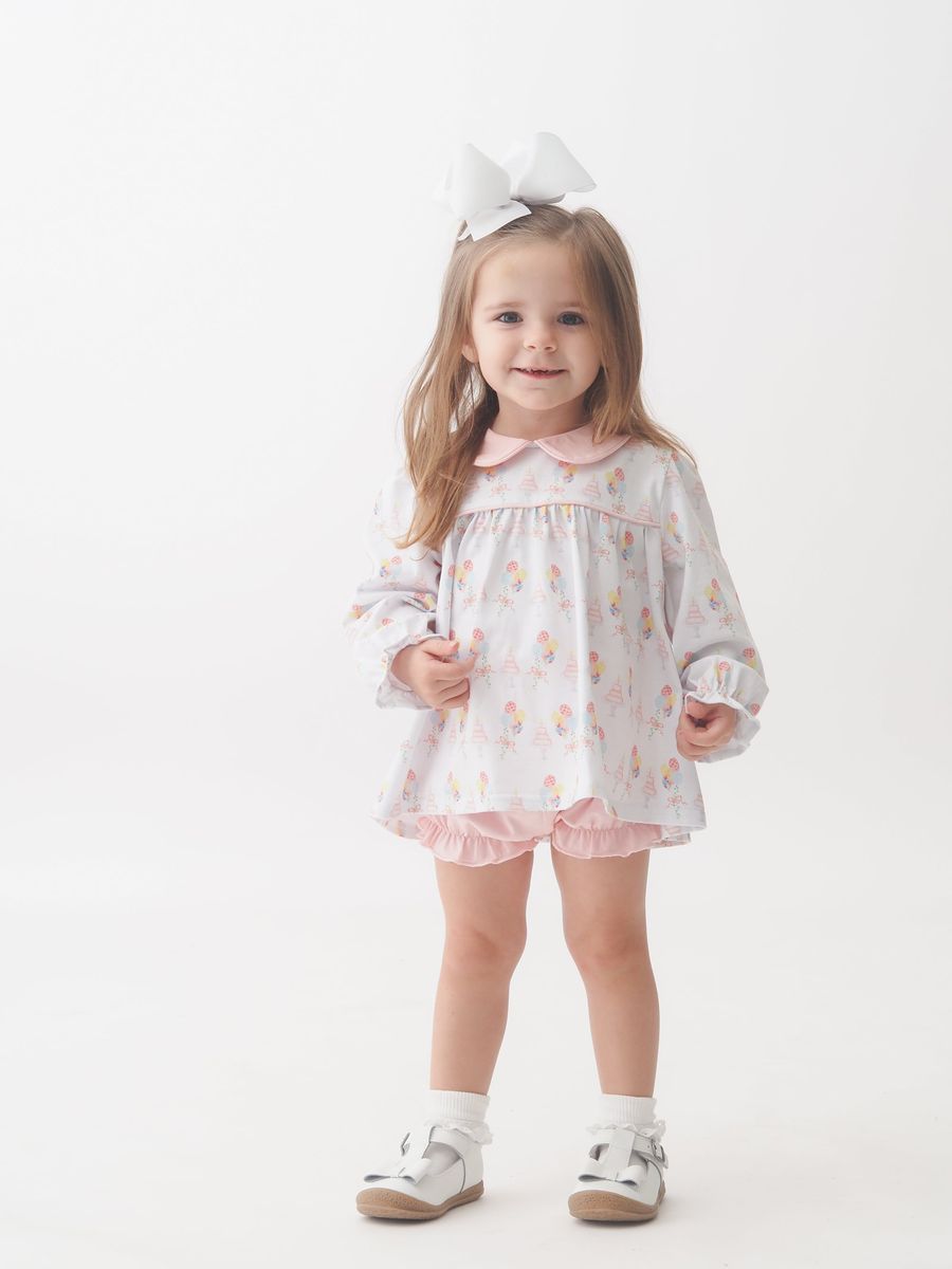 Birthday Girl Bubble Short Set