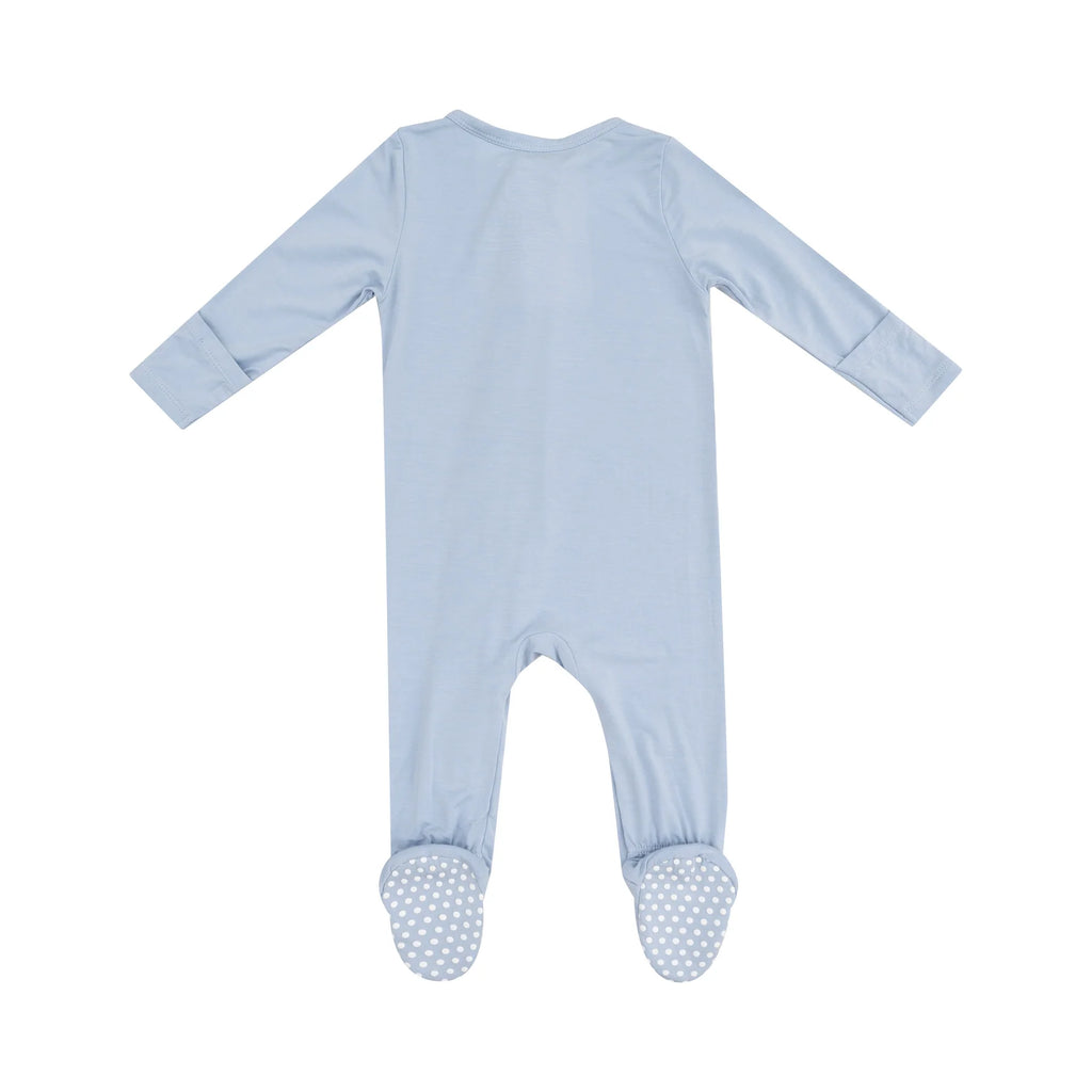Angel Dear 2 Way Zipper Footie - Blue Fog