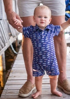 Blue Quail Freshwater Polo Romper