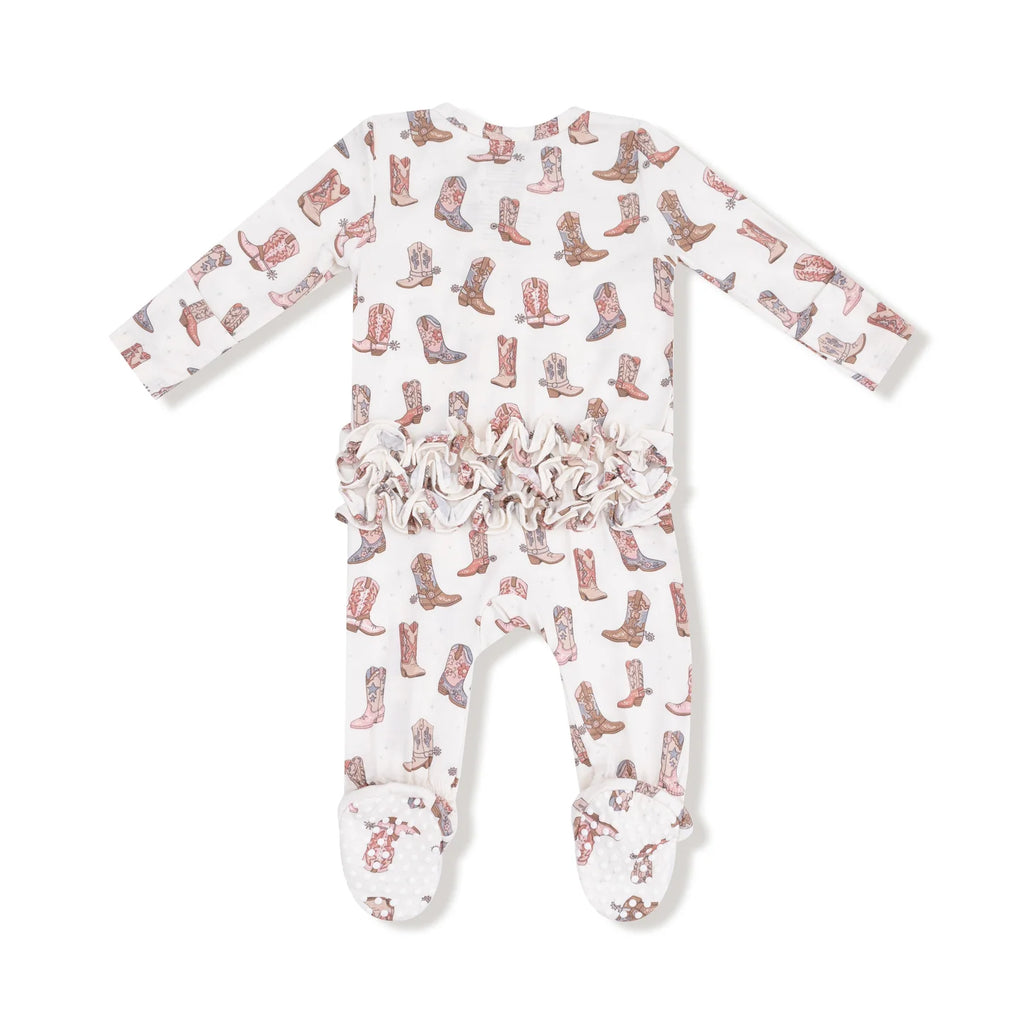 Future Cowgirl Ruffle Back Footie
