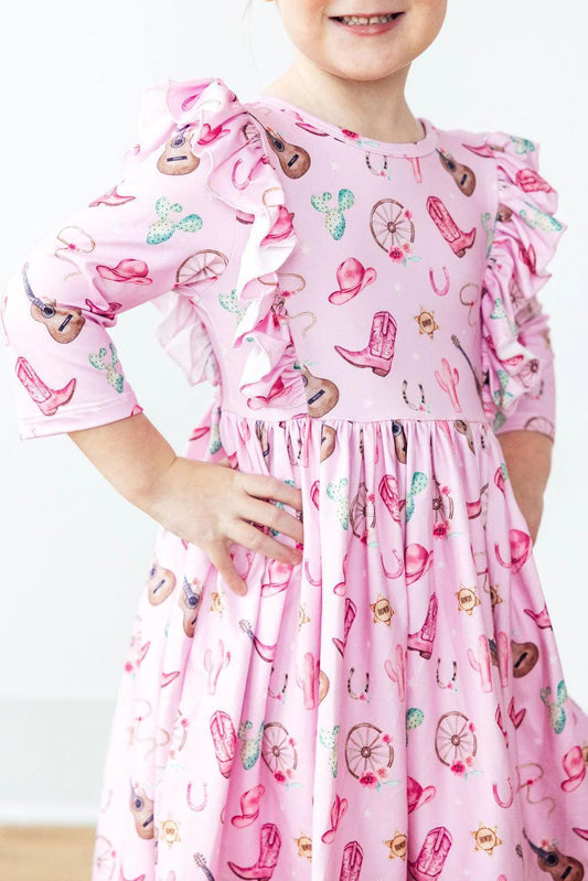 Boot Scootin' Ruffle Twirl Dress