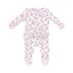 Angel Dear 2 Way Zipper Footie - Ribbons and Flowers Ruffle