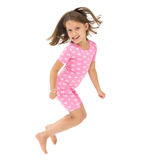Angel Dear Loungewear Short Set - Pink Bows