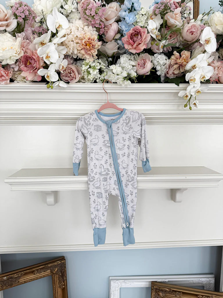 Frillies Little Traditions Convertible Footie Blue