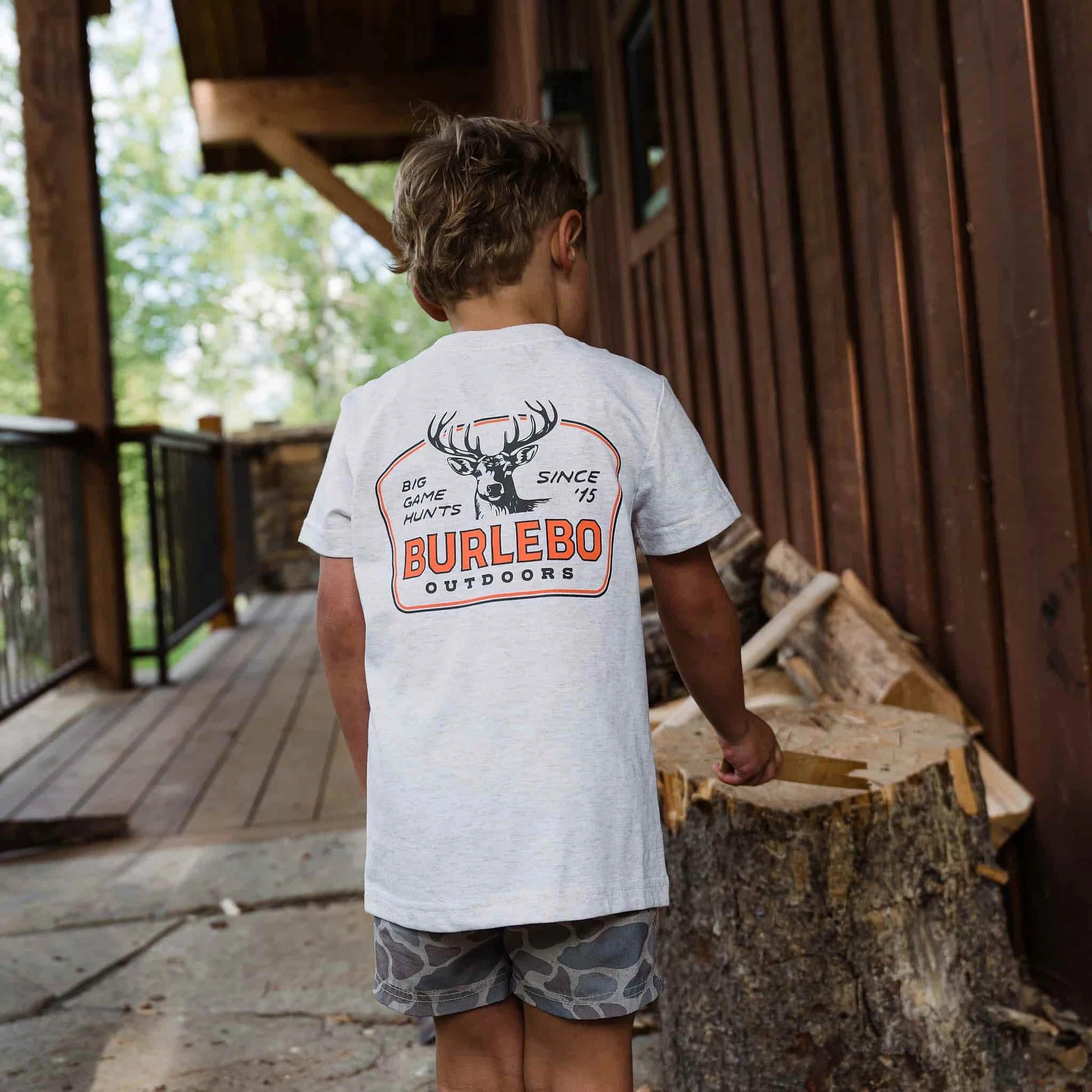 Burlebo Youth SS Tee Big Game Hunt Oatmeal