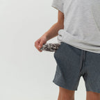 Burlebo Youth Athletic Short - Grizzly Grey - Deer Camo Liner