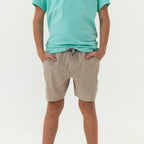 Burlebo Youth Athletic Short - Heather Khaki - Venado Camo Liner