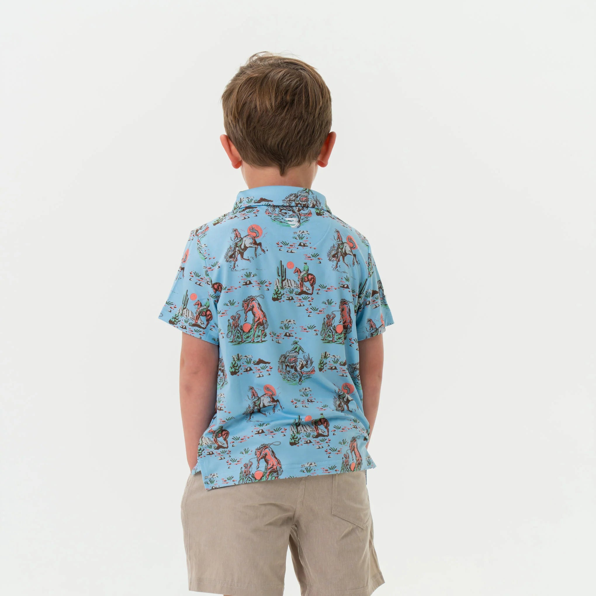Burlebo Youth Polo - Cowboy Up Blue