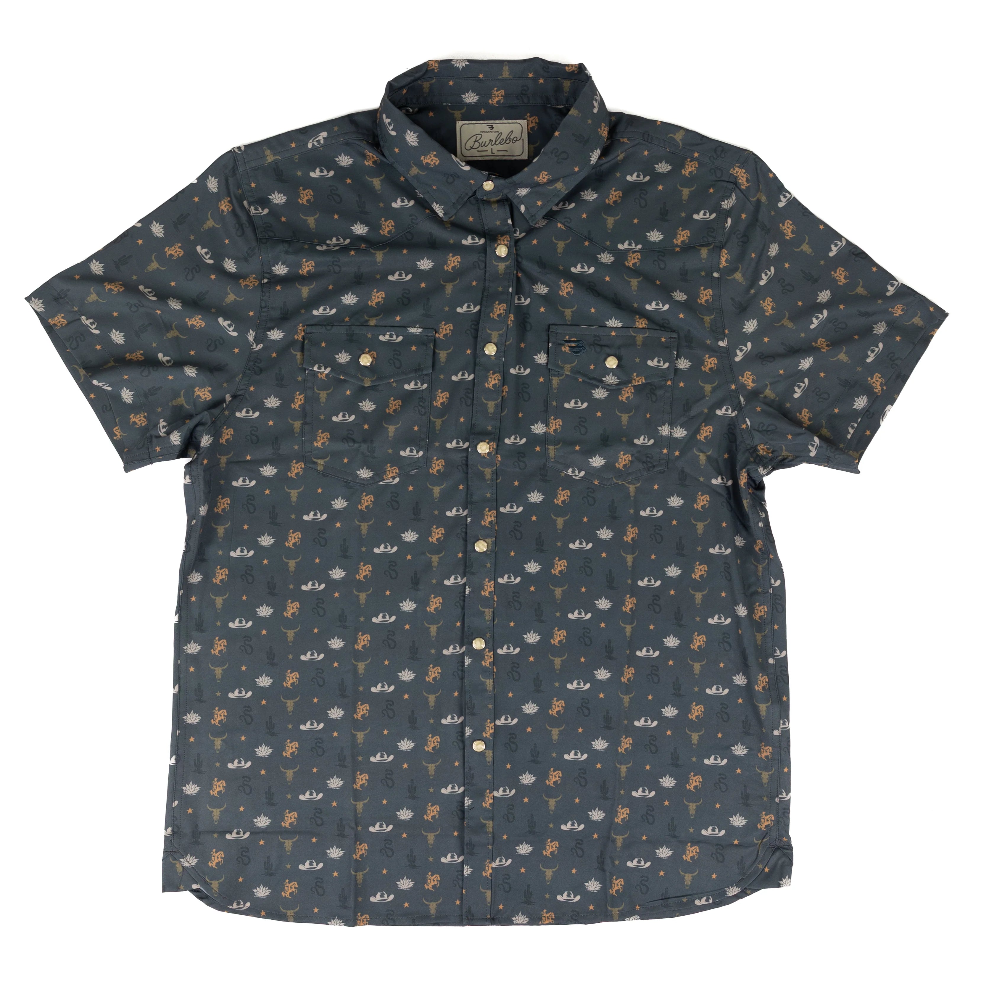 Burlebo Youth Performance Western Shirt-Desert Night