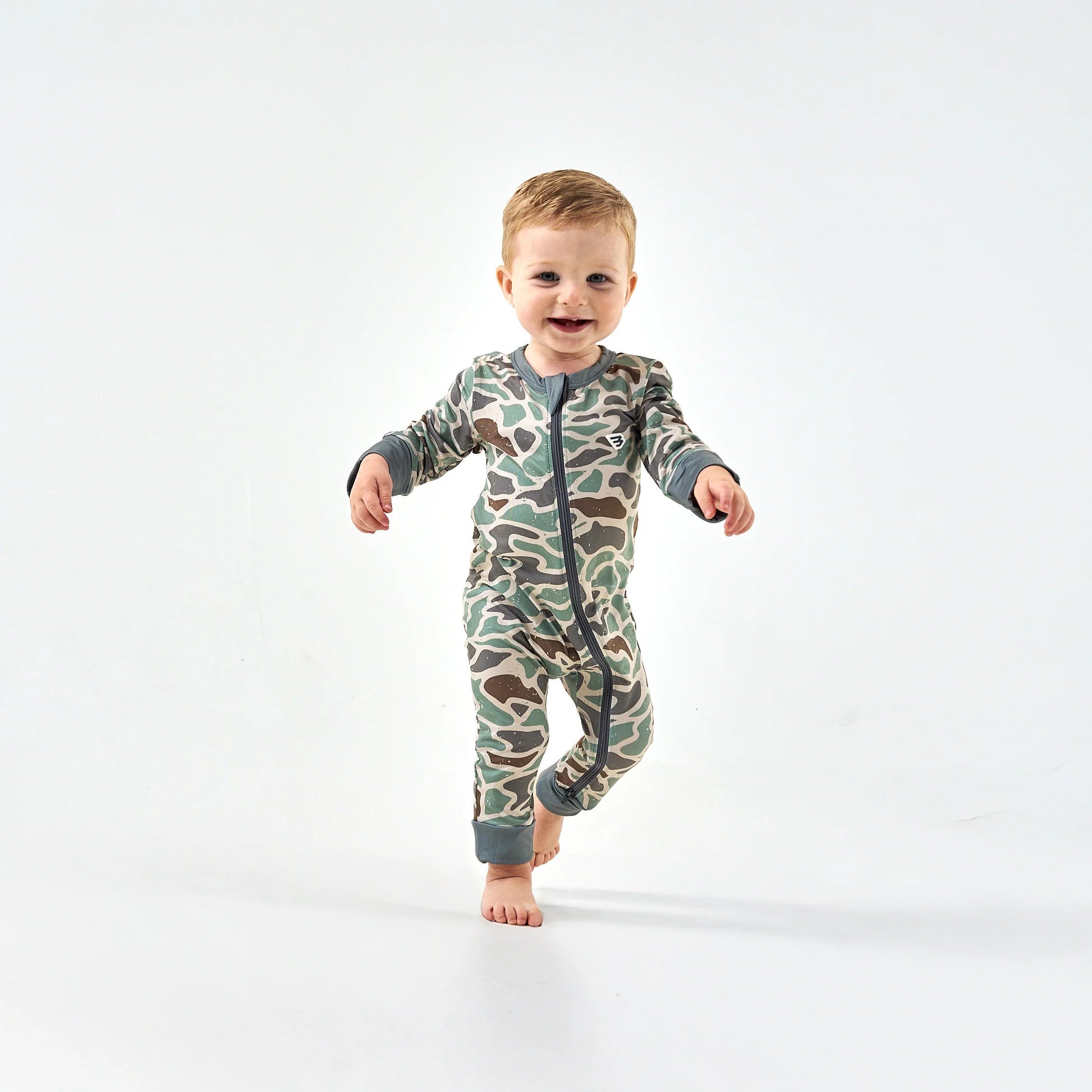 Burlebo Baby Zip Up-Retro Duck Camo