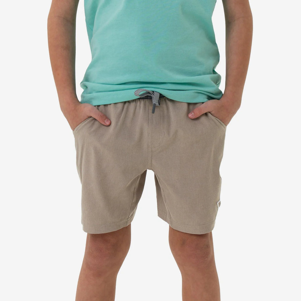 Burlebo Youth Athletic Short Heather Khaki Venado/Camo liner